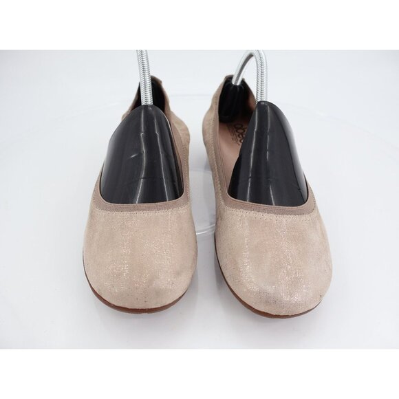 Abeo Tia Bio System Sz 10 N Women Gold Smooth Fabric Slip On Ballet Flat Shoes - Picture 4 of 12